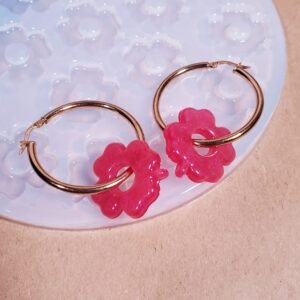 Boucle d'oreille trèfle - Moule en silicone