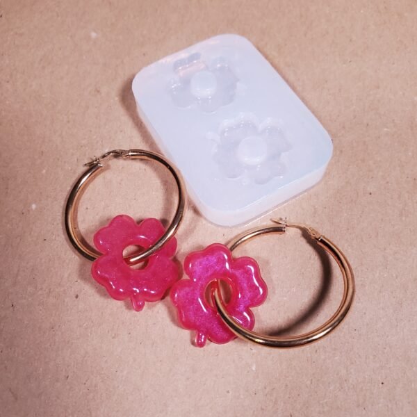 Paire boucle d'oreille trèfle - Moule en silicone