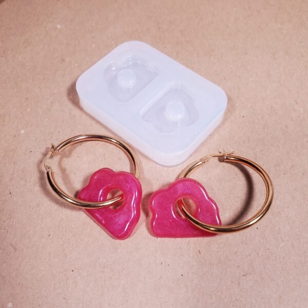Paire boucle d'oreille nuage - Moule en silicone