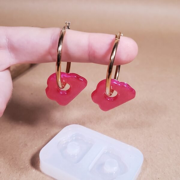 Paire boucle d'oreille nuage - Moule en silicone – Image 2