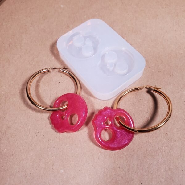 Paire boucle d'oreille crâne - Moule en silicone