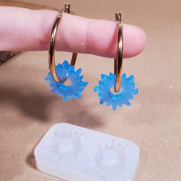 Paire boucle d'oreille soleil - Moule en silicone – Image 2