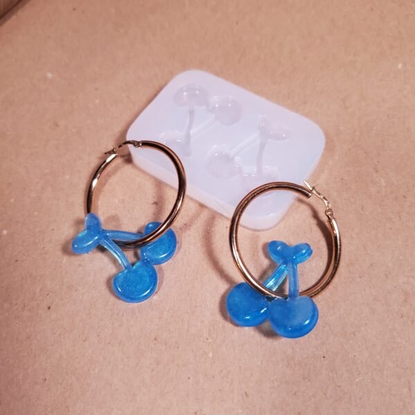 Paire boucle d'oreille cerise - Moule en silicone
