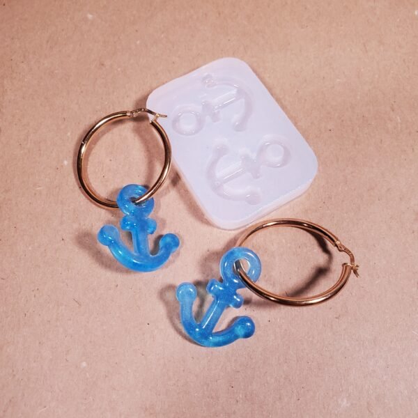Paire boucle d'oreille ancre - Moule en silicone