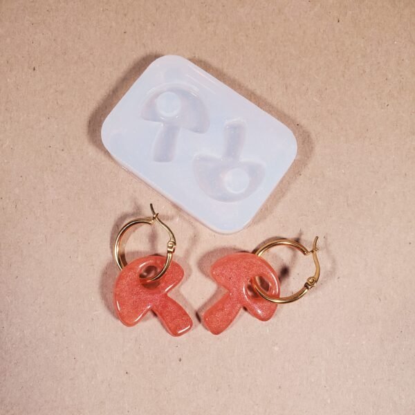 Paire boucle d'oreille champignon - Moule en silicone