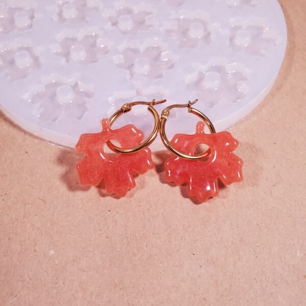 Boucle d'oreille erable - Moule en silicone