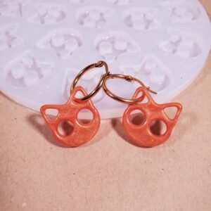 Boucle d'oreille chat - Moule en silicone