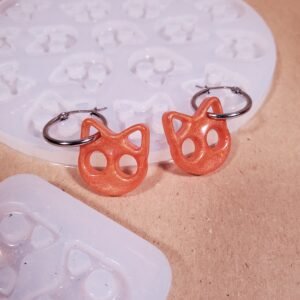 Moule à pampille – boucle d’oreille Chat