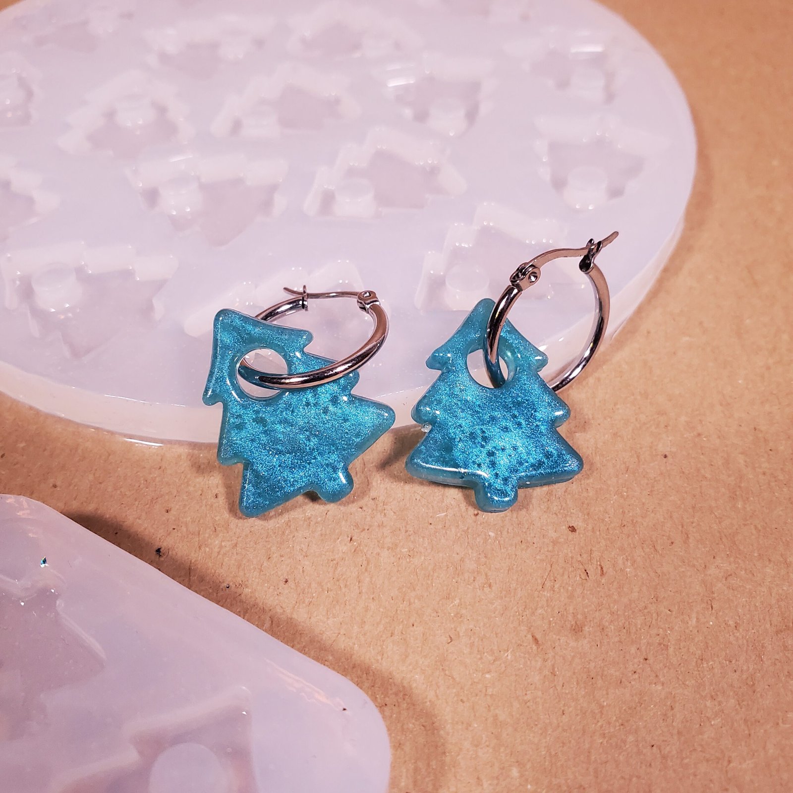 Moule à pampille - boucle d'oreille Sapin