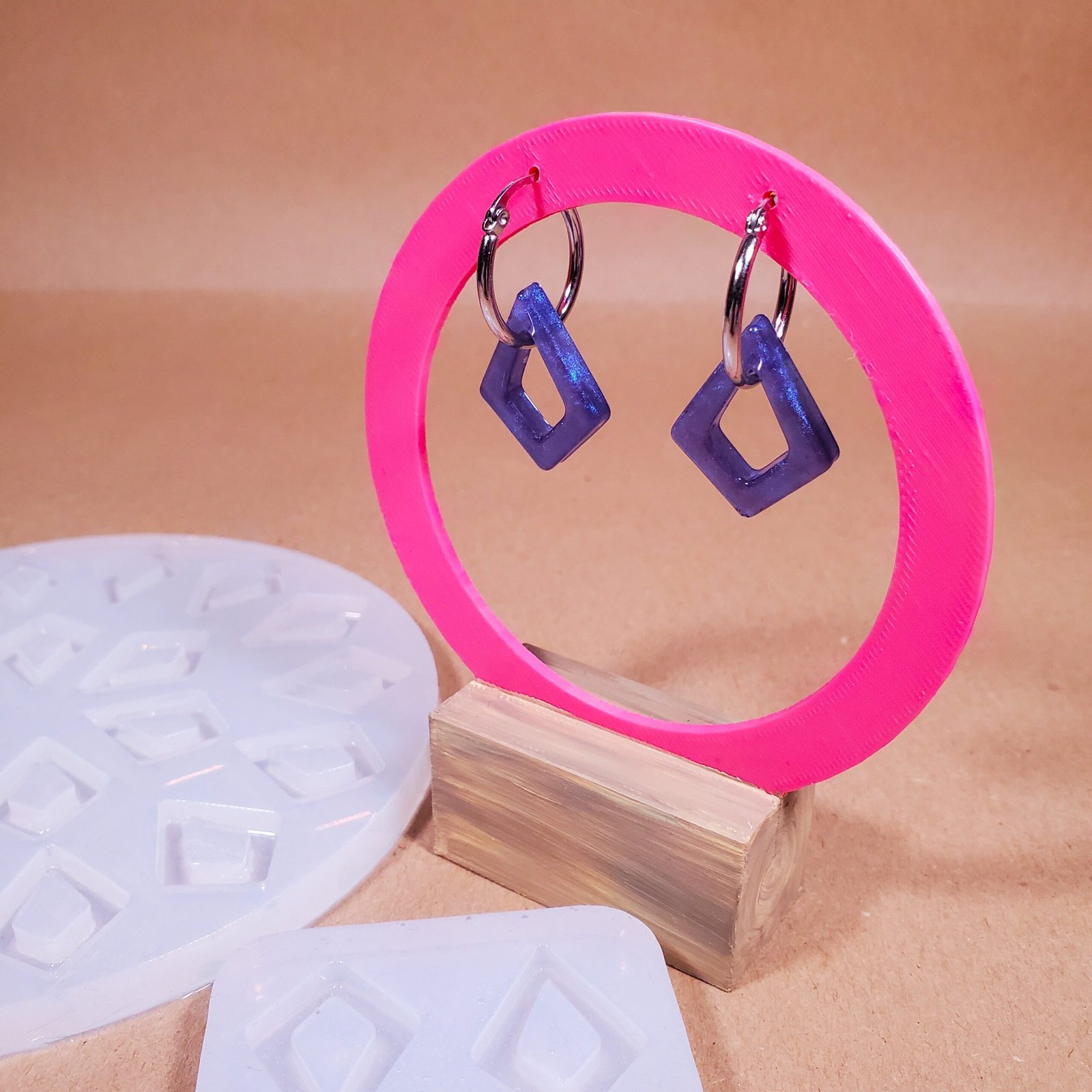 Moule à pampille - boucle d'oreille Losange – Image 2