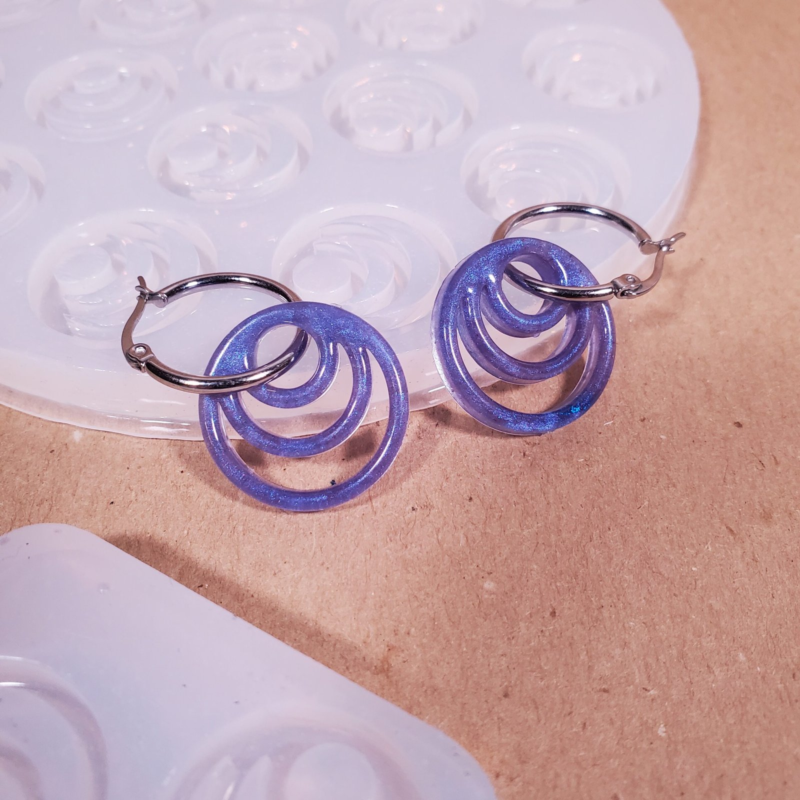 Moule à pampille - boucle d'oreille Rond