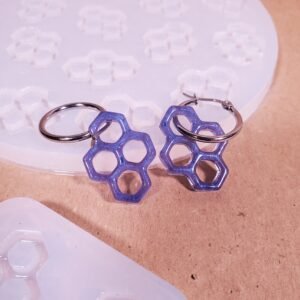 Moule à pampille - boucle d'oreille Alvéole